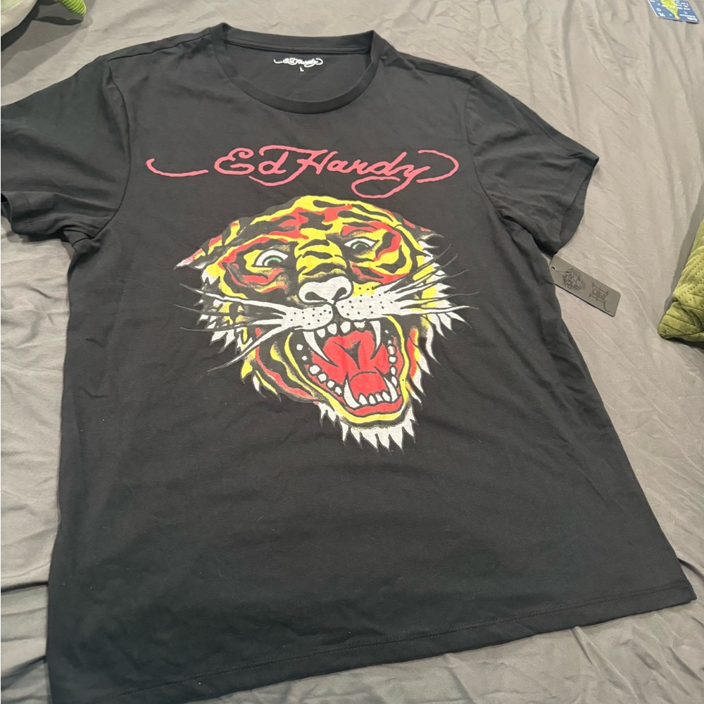 Ed hardy lion tattoo shirt y2k